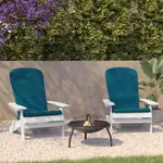 Flash Furniture 2-JJ-C14505-CSNTL-WH-GG Charlestown Folding Adirondack Chair