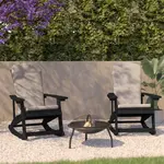 Flash Furniture 2-JJ-C14705-CSNCR-BK-GG Savannah Adirondack Rocking Chair