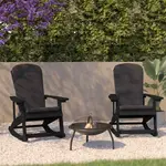 Flash Furniture 2-JJ-C14705-CSNGY-BK-GG Savannah Adirondack Rocking Chair