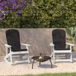 Flash Furniture 2-JJ-C14705-CSNGY-WH-GG Savannah Adirondack Rocking Chair
