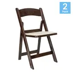 Flash Furniture 2-L-1-WG-RESIN-DKBRN-GG Hercules Series Folding Chair