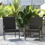 Flash Furniture 2-TW-3WBE073-ESP-GG Maxim Stackable Wicker Patio Chairs