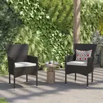 Flash Furniture 2-TW-3WBE074-BR-GG Maxim Stackable Wicker Patio Chairs