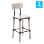 Flash Furniture 2-XU-DG-W0236B-ANTWHT-GG Dining Barstool
