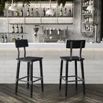 Flash Furniture 2-XU-DG-W0236B-BLK-GG Dining Barstool