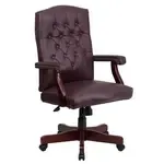 Flash Furniture 801L-LF0019-BY-LEA-GG Martha Washington Executive Swivel Office Chair