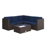 Flash Furniture BN-WS404-NV-BR-GG L-Shaped Sectional Sofa
