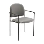 Flash Furniture BT-516-1-GRY-VINYL-GG Tiffany Reception Side Chair with Arms