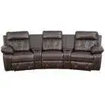 Flash Furniture BT-70530-3-BRN-CV-GG Reel Comfort Series Theater Seating Unit