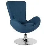 Flash Furniture CH-162430-BL-FAB-GG Egg Series Swivel Reception/Lounge/Side Chair