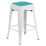 Flash Furniture CH-31320-24-WH-PL2M-GG Kai Bar Stool