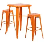 Flash Furniture CH-31330B-2-30SQ-OR-GG Table and Bar Stool Set