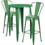 Flash Furniture CH-51090BH-2-30CAFE-GN-GG Table and Bar Stool Set