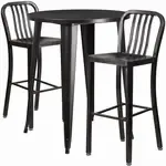 Flash Furniture CH-51090BH-2-30VRT-BQ-GG Table and Bar Stool Set