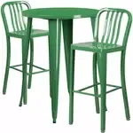 Flash Furniture CH-51090BH-2-30VRT-GN-GG Table and Bar Stool Set