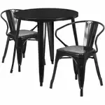 Flash Furniture CH-51090TH-2-18ARM-BK-GG Table and Chair Set