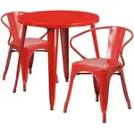 Flash Furniture CH-51090TH-2-18ARM-RED-GG Table and Chair Set