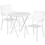 Flash Furniture CO-30RDF-02CHR2-WH-GG Patio Table Set