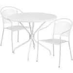Flash Furniture CO-35RD-03CHR2-WH-GG Patio Table Set