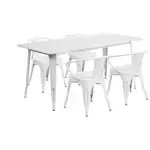 Flash Furniture ET-CT005-4-70-WH-GG Table and Chair Set