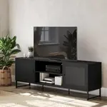 Flash Furniture EV-ET4216-ZZ-BLK-GG Malaki Mid-Century Modern 65-inch TV Stand