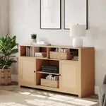 Flash Furniture EV-ET8114-ZZ-NAT-GG Malaki Mid-Century Modern 58-inch Buffet