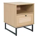 Flash Furniture EV-ST4043-ZZ-NAT-GG Malaki Mid-Century Modern Nightstands or End