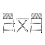 Flash Furniture FV-FWA085-GRYWHT-GRY-GG Rouen Three Piece Foldable Tables