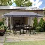 Flash Furniture GM-WL-UU021-GRY-GG Elizabeth Triple Head Patio Umbrella