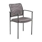 Flash Furniture GO-516-2-GRY-GG Jana Stacking Side Chair with Arms