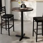 Flash Furniture GSF-RD30-DKBRN-T2222B-GG Bennett Commercial Indoor Tabletop