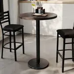 Flash Furniture GSF-RD30-DKBRN-TR18B-GG Bennett Commercial Indoor Tabletop