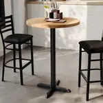 Flash Furniture GSF-RD30-NAT-T2222B-GG Bennett Commercial Indoor Tabletop