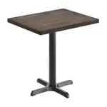 Flash Furniture GSF-REC2430-DKBRN-T2222-GG Bennett Commercial Indoor Tabletop