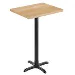 Flash Furniture GSF-REC2430-NAT-T2222B-GG Bennett Commercial Indoor Tabletop