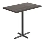 Flash Furniture GSF-REC3048-DKBRN-T2230B-GG Bennett Commercial Indoor Tabletop
