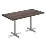 Flash Furniture GSF-REC3060-DKBRN-T2222S-GG Bennett Commercial Indoor Tabletop