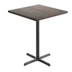 Flash Furniture GSF-SQ36-DKBRN-T3030B-GG Bennett Commercial Indoor Tabletop