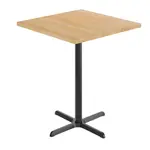 Flash Furniture GSF-SQ36-NAT-T3030B-GG Bennett Commercial Indoor Tabletop