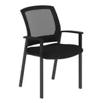 Flash Furniture HL-0010W-BK-GG Hercules Commercial Stacking Side Chair with Arms