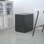 Flash Furniture HZ-CHPL-01-BK-GG Drawer Cabinet, Mobile