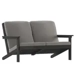 Flash Furniture JJ-C14022-BK-GG Charlestown Resin Loveseat Club Chair