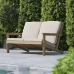 Flash Furniture JJ-C14022-BR-GG Charlestown Resin Loveseat Club Chair