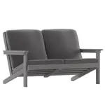 Flash Furniture JJ-C14022-GY-GG Charlestown Resin Loveseat Club Chair