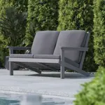 Flash Furniture JJ-C14022-GY-GG Charlestown Resin Loveseat Club Chair