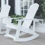 Flash Furniture JJ-C14705-WH-GG Savannah Rocking Chair