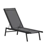 Flash Furniture JJ-LC326-BLK-BLK-GG Brazos Chaise Lounge Chair