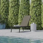 Flash Furniture JJ-LC326-BLK-BR-GG Brazos Chaise Lounge Chair