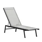 Flash Furniture JJ-LC326-BLK-GRY-GG Brazos Chaise Lounge Chair