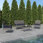 Flash Furniture JJ-S312-GYNV-GG Outdoor Patio Set